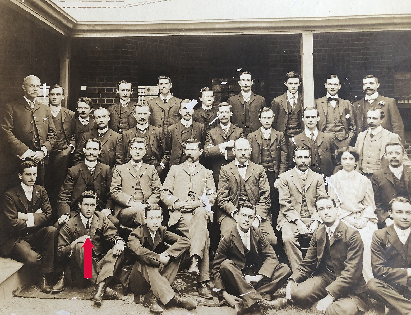Oswald Gordon Bailey at a gathering of the State Saving Bank